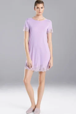 Natori Sleepshirts-Luxe Shangri-La TENCEL™ Short Sleeve Sleepshirt