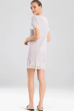 Natori Sleepshirts-Luxe Shangri-La TENCEL™ Short Sleeve Sleepshirt