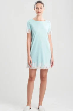 Natori Sleepshirts-Luxe Shangri-La TENCEL™ Short Sleeve Sleepshirt