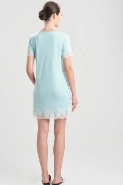 Natori Sleepshirts-Luxe Shangri-La TENCEL™ Short Sleeve Sleepshirt