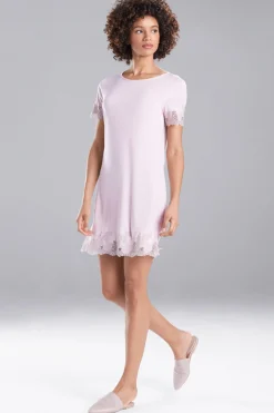 Natori Sleepshirts-Luxe Shangri-La TENCEL™ Short Sleeve Sleepshirt