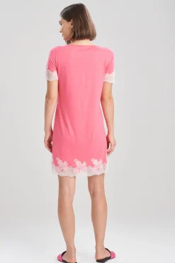 Natori Sleepshirts-Luxe Shangri-La TENCEL™ Short Sleeve Sleepshirt