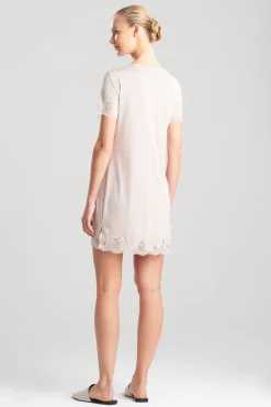 Natori Sleepshirts-Luxe Shangri-La TENCEL™ Short Sleeve Sleepshirt