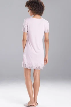 Natori Sleepshirts-Luxe Shangri-La TENCEL™ Short Sleeve Sleepshirt