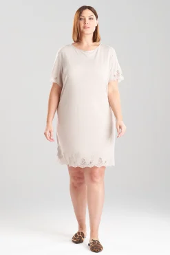 Natori Sleepshirts-Luxe Shangri-La TENCEL™ Short Sleeve Sleepshirt