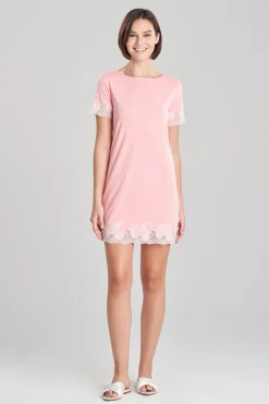 Natori Sleepshirts-Luxe Shangri-La TENCEL™ Short Sleeve Sleepshirt