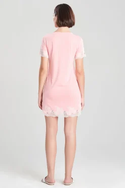 Natori Sleepshirts-Luxe Shangri-La TENCEL™ Short Sleeve Sleepshirt