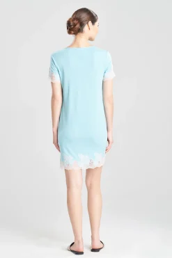 Natori Sleepshirts-Luxe Shangri-La TENCEL™ Short Sleeve Sleepshirt
