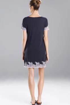 Natori Sleepshirts-Luxe Shangri-La TENCEL™ Short Sleeve Sleepshirt