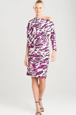 Natori Dresses-Lynx TENCEL™ Jersey Asymmetrical Drape Dress