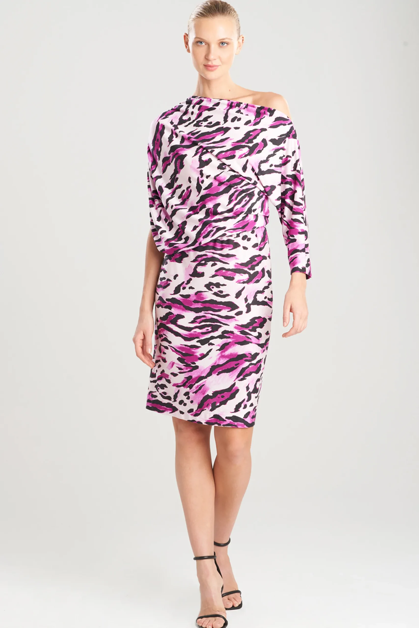 Natori Dresses-Lynx TENCEL™ Jersey Asymmetrical Drape Dress