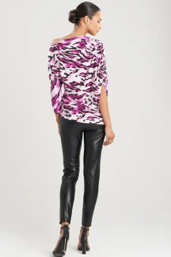 Natori Tops, Shirts & Tunics-Lynx TENCEL™ Jersey Asymmetrical Ruched Top