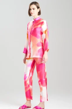 Natori Pajama Sets-Malaga Mandarin Silk PJ