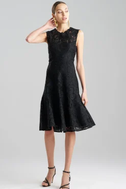 Natori Dresses-Mantilla Lace Sleeveless Dress