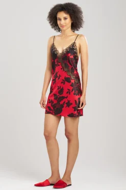 Natori Chemises-Mantilla V-Neck Lace Applique Chemise