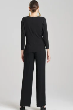 Natori Plus Sizes|Tops, Shirts & Tunics-Matte Jersey Draped Top