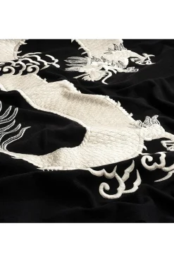 Natori Home Accents-Mayon Dragon Embroidery Throw