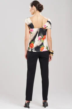 Natori Tops, Shirts & Tunics-Mayumi Cotton Silk Asymmetrical Top