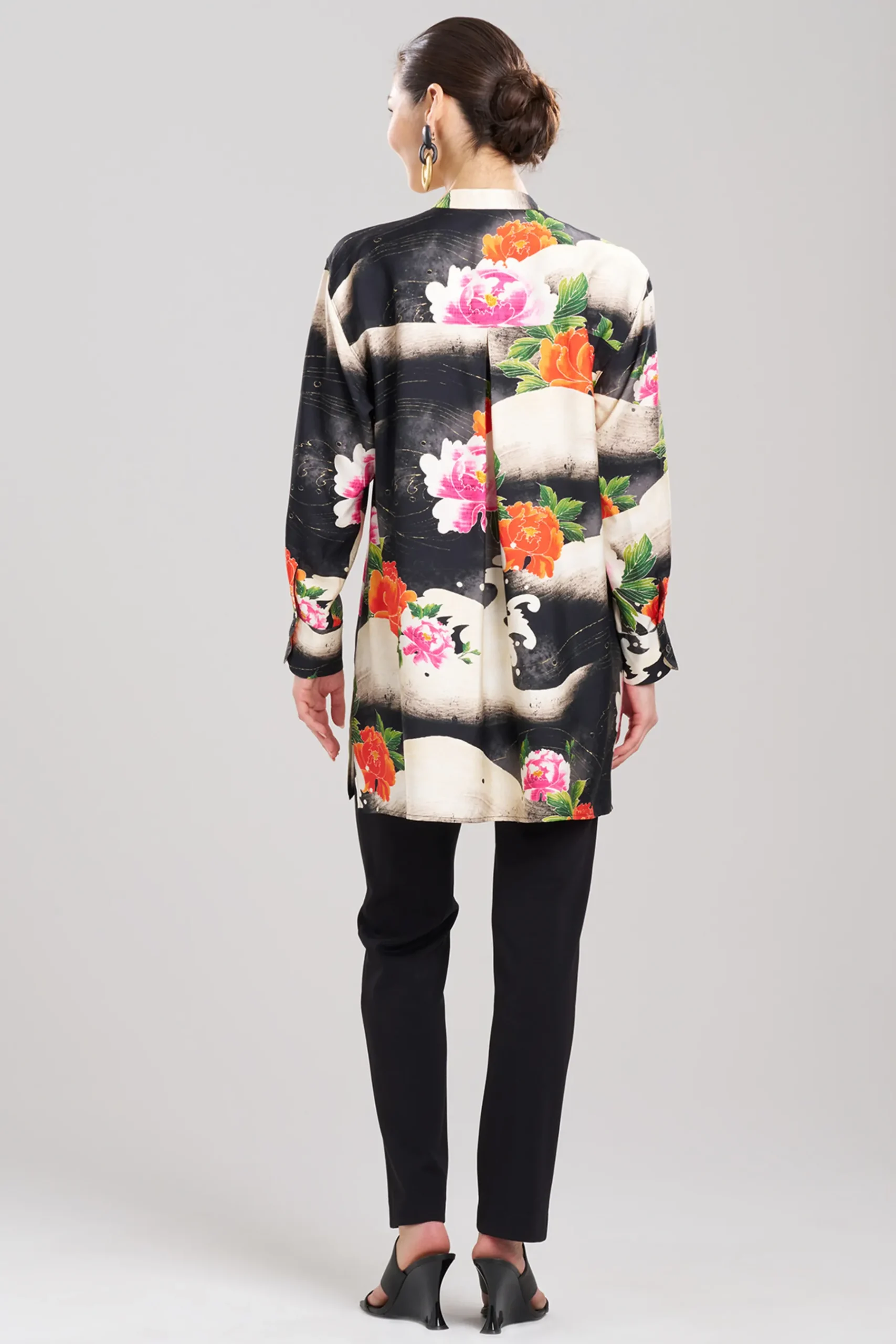 Natori Tops, Shirts & Tunics-Mayumi Cotton Silk Oversized Half Placket Shirt