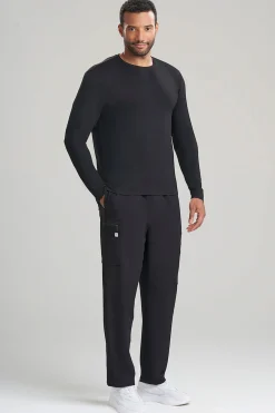 Natori Scrub Tops-Men's Long Sleeve Underscrub Shirt