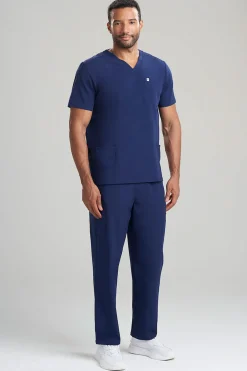 Natori Scrub Tops-Men's 3-Pocket V-Neck Scrub Top