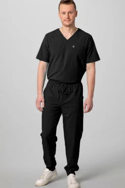 Natori Scrub Tops-Men's 2-Pocket V-Neck Scrub Top