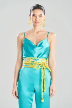 Natori Belts-Minako Embroidery Obi Silk Belt