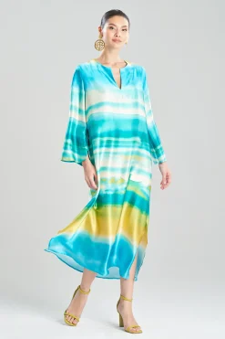 Natori Caftan Dresses-Minako Silk Caftan