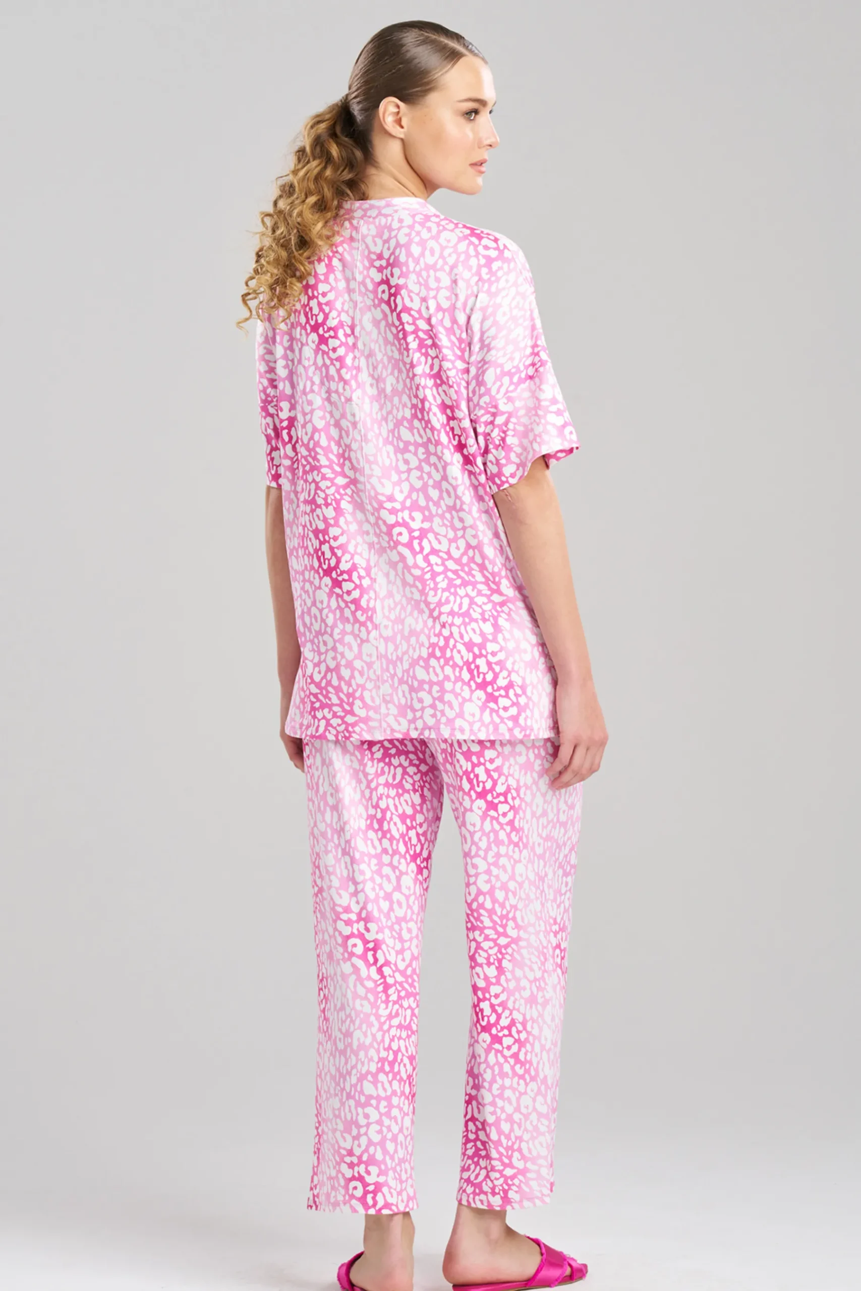 Natori Pajama Sets-Misty Leopard Cozy Knit PJ