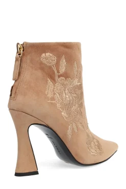 Natori Boots-Mitsu Shugo Embroidery Square Heel Ankle Boot