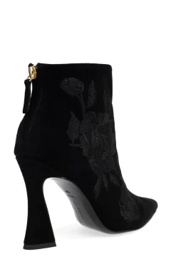 Natori Boots-Mitsu Shugo Embroidery Square Heel Ankle Boot