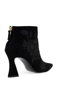 Natori Boots-Mitsu Shugo Embroidery Square Heel Ankle Boot