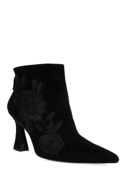 Natori Boots-Mitsu Shugo Embroidery Square Heel Ankle Boot