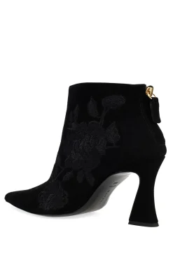 Natori Boots-Mitsu Shugo Embroidery Square Heel Ankle Boot