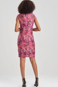 Natori Dresses-Mosaic Jacquard Sheath Dress
