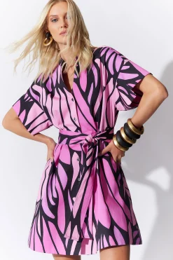 Natori Dresses-Nagashi Cotton Chino Belted Shirtdress