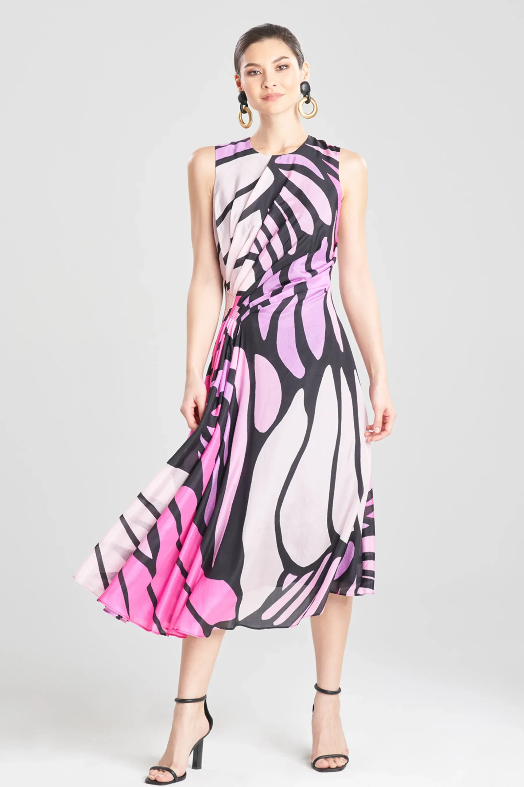 Natori Dresses|Wedding Guest Dresses-Nagashi Obi Silk Drape Dress