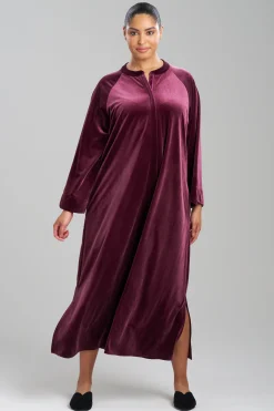 Natori Plus Sizes|Loungers-Natalie Mandarin Zip Lounger