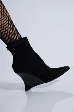 Natori Boots-Neko Suede Wedge Ankle Boot