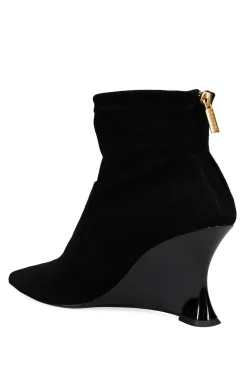 Natori Boots-Neko Suede Wedge Ankle Boot
