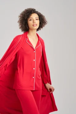 Natori Pajama Sets-Oasis Notch PJ