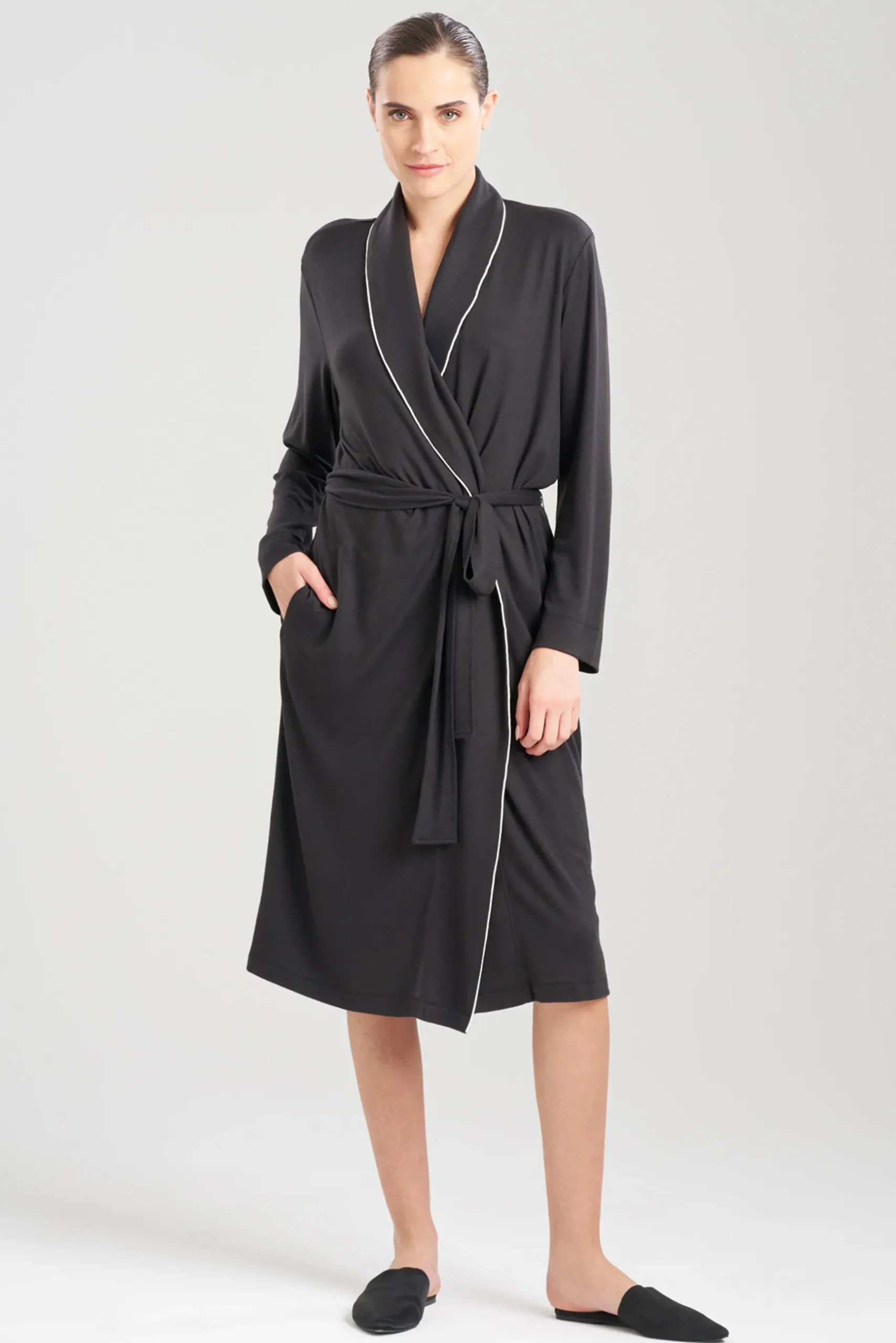 Natori Robes & Kimonos-Oasis Piped Collar Robe