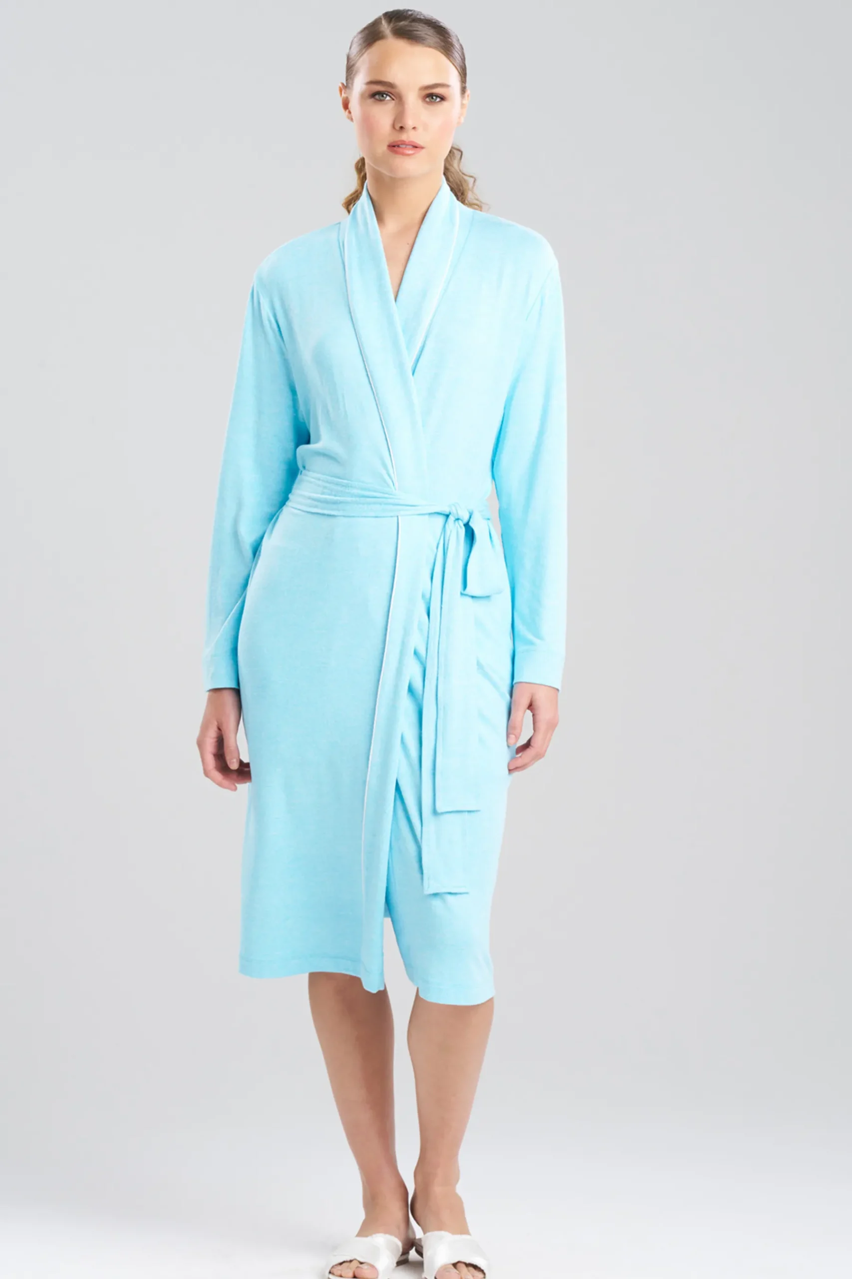 Natori Robes & Kimonos-Oasis Piped Collar Robe