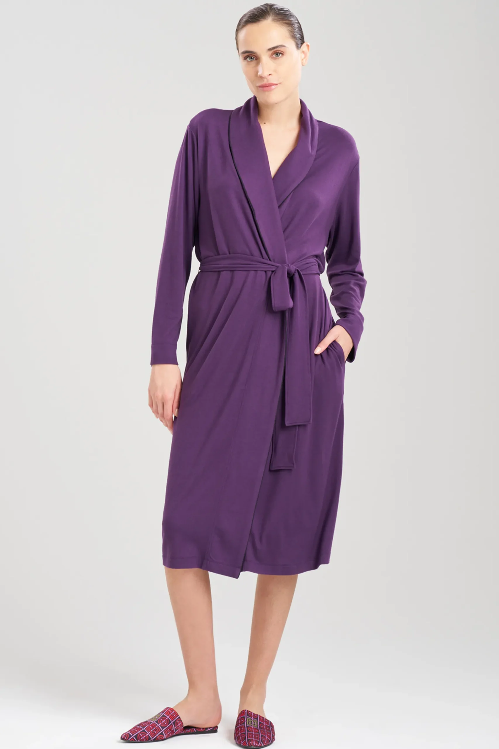 Natori Robes & Kimonos-Oasis Piped Collar Robe