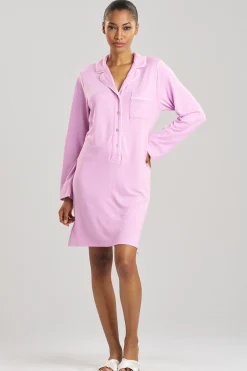 Natori Sleepshirts-Oasis Piped Sleepshirt