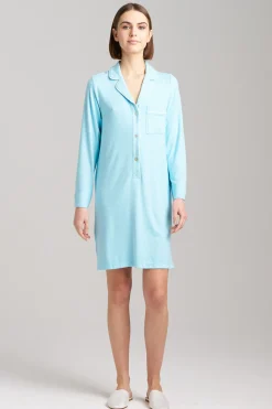 Natori Sleepshirts-Oasis Piped Sleepshirt