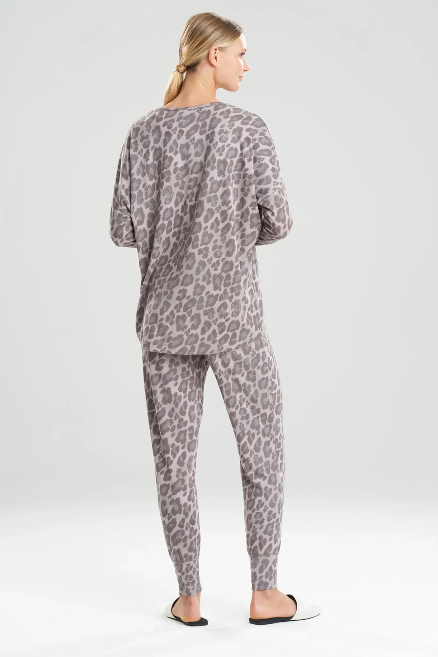 Natori Pajama Tops-Ombre Leopard Printed Mirage Lounge Top