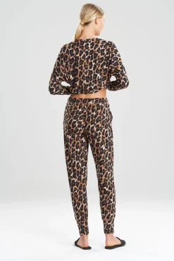 Natori Lounge Bottoms-Ombre Leopard Printed Mirage Jogger Pants