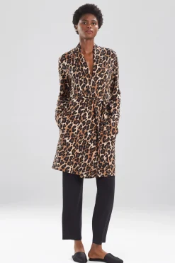 Natori Robes & Kimonos-Ombre Leopard Robe