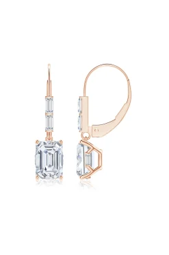 Natori Earrings|Orient Express-Orient Express Lab-Grown 14K Gold & Emerald Cut Diamond Earrings